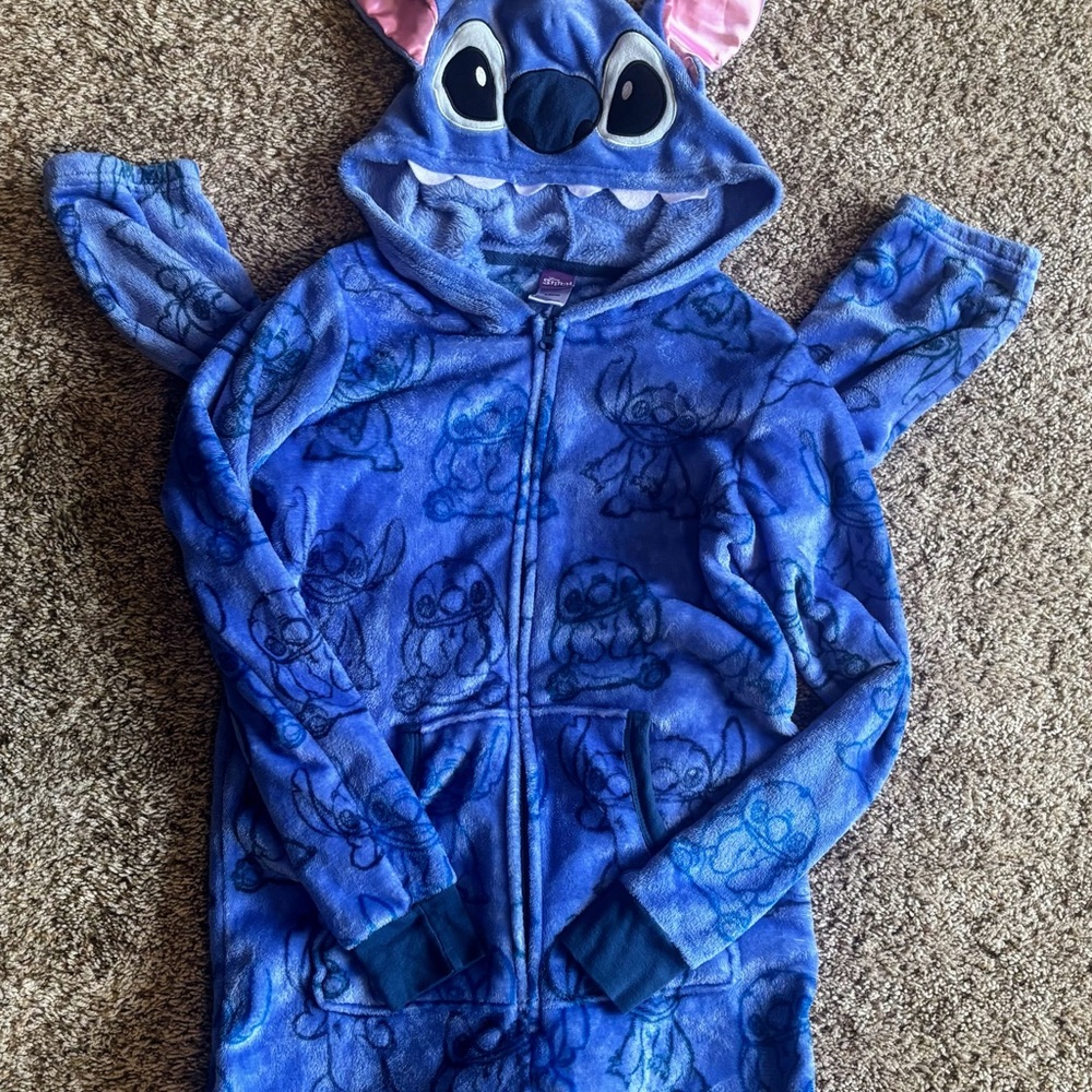 Disney Lilo and Stitch Women’s XS One Piece Footie Hood